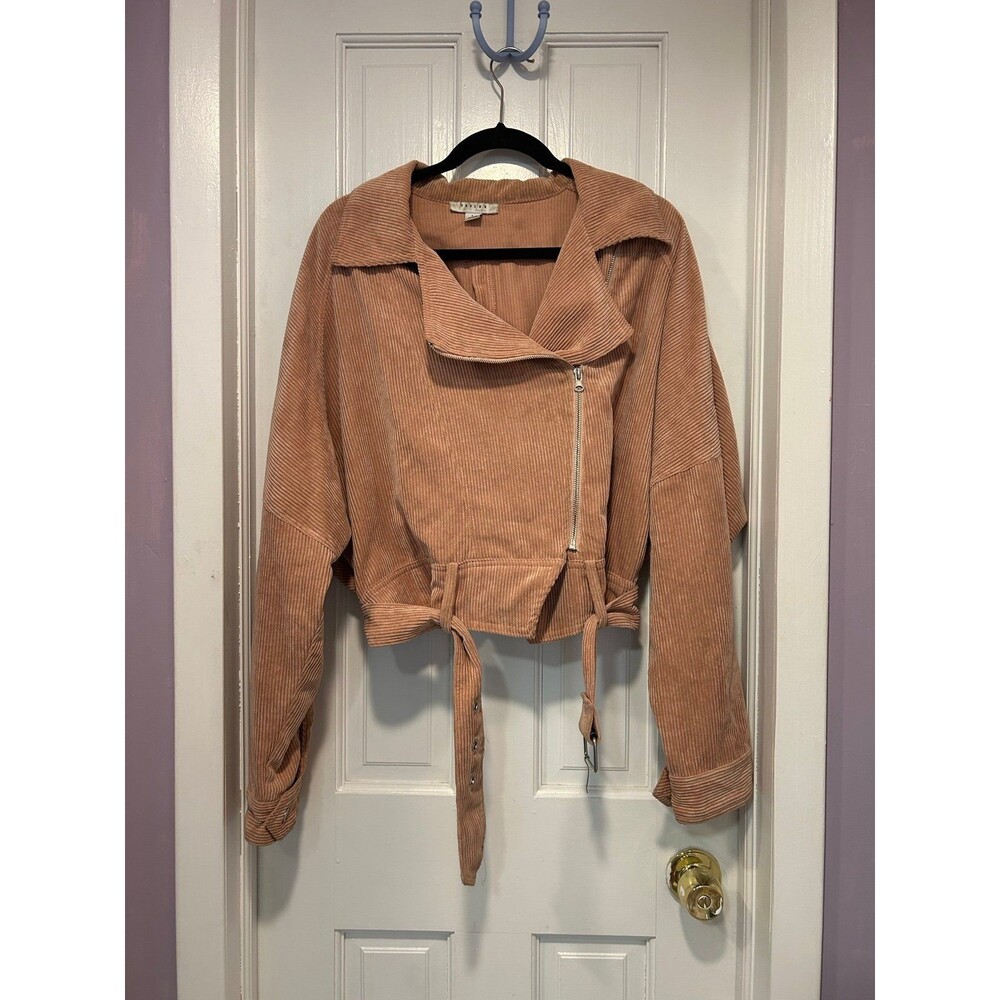Pink Suede Biker Jacket